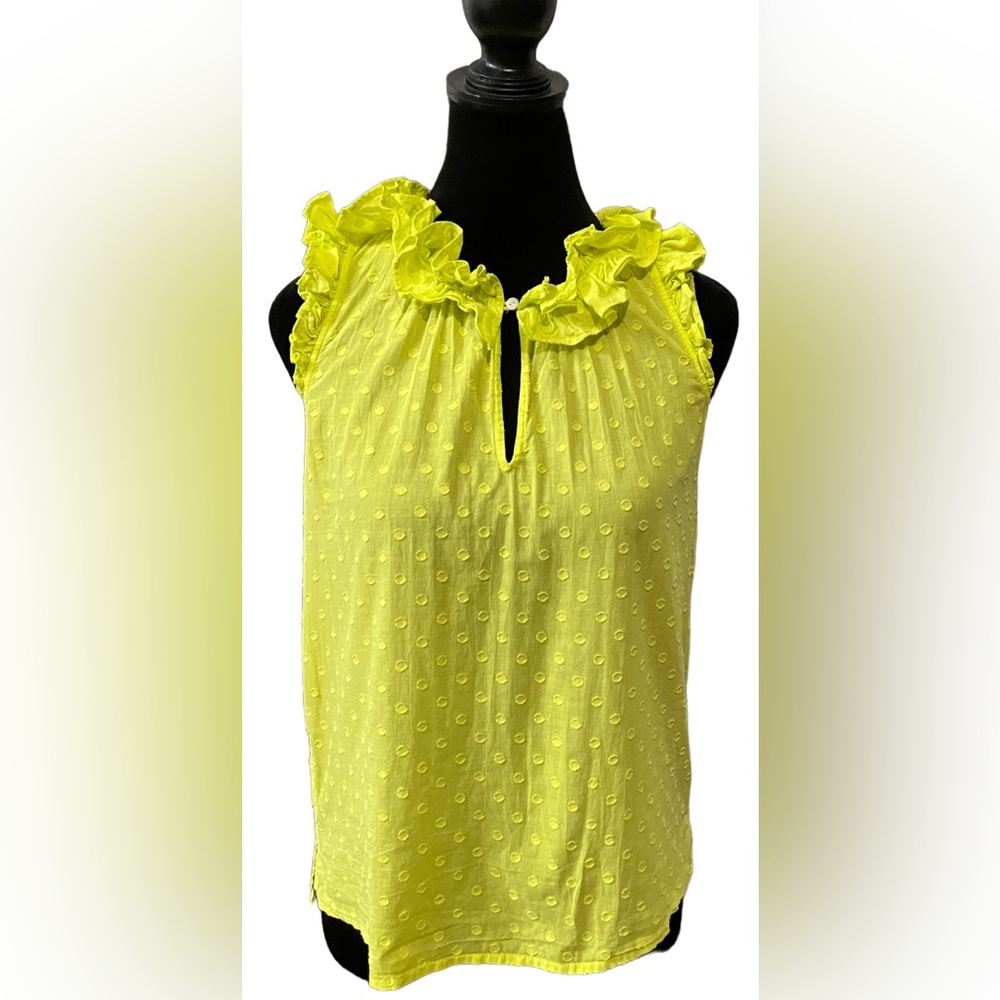J. Crew: Fluorescent Ruffle Sleeveless Top